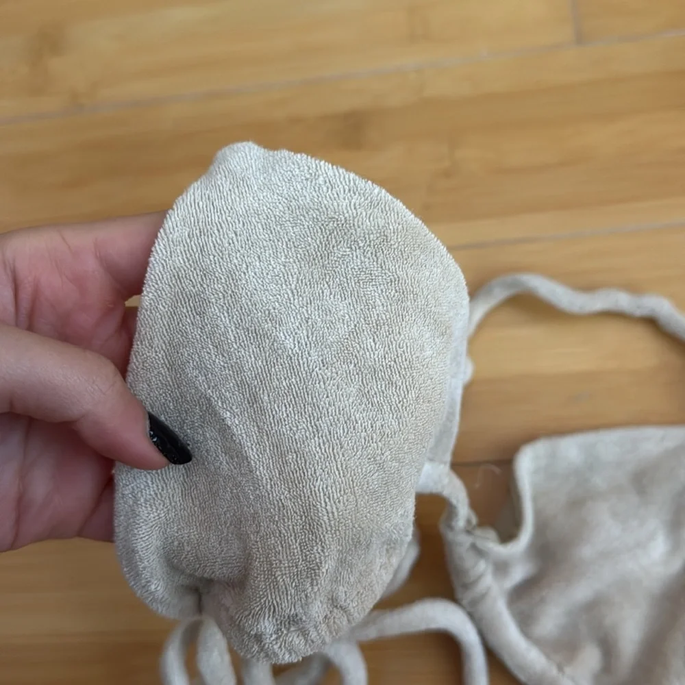 Frankies Bikinis tan towel material l string bikini - Picture 2 of 4